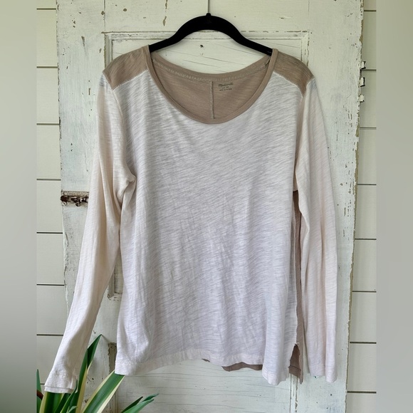 MADEWELL, WOMENS, LONG SLEEVE TEE SHIRT. CASUAL, RELAXED STYLE. SIZE M - Picture 1 of 7